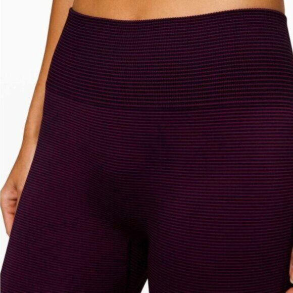 Lululemon   Bordeaux Stripe Womens Sz 2  Ebb to Train Tight - Picture 3 of 16